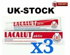 LACALUT ACTIV aktiv 3x75 ml TOOTHPASTE Bleeding Gums, Decay, Periodontitis