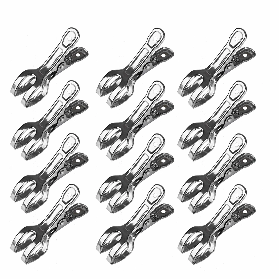 Mollette Grandi ,Clip di Vestiti Antivento di Acciaio Inox per Telo Mare Trapunt - Immagine 1 di 1