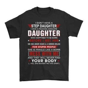 Funny Stepdad T-shirt from Stepdaughter Bonus Dad Appreciation Father’s Day Gift - Picture 1 of 4