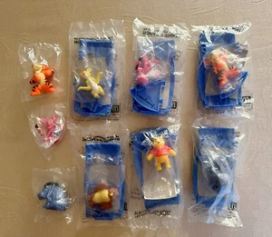 McDonalds Toys 1999 Winnie the Pooh Built-A-Hunny Pot Blue Full Set Of 6 + Extra - Picture 1 of 2