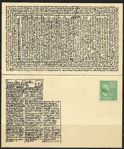 USA 1947 - Scott's804 on a 4 Sided Miniature Collector's Card from Pittsburg - Picture 1 of 6