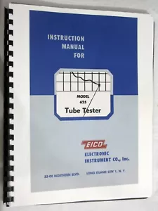Manuals & Tube Charts EICO 625 Tester Instuction + Construction 1978 Supplements - Picture 1 of 6