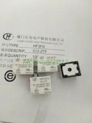 10PCS HF3FD/012-ZTF HF3FA/012-ZTF Power Relay 10A 250VAC 5 Pins - Image 1 of 2