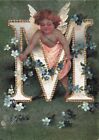 Alpha-Beta M Cupid Angel 1900 Repro Irenco Robert Bier England, Vintage Postcard