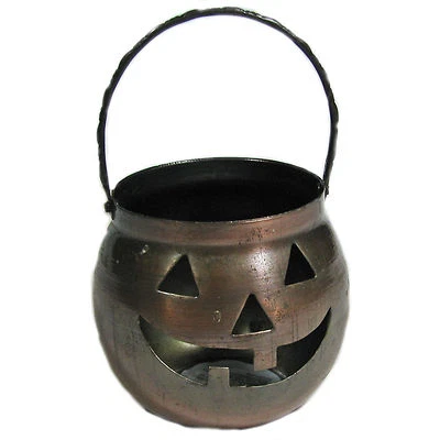 De colección Metal Halloween Calabaza Hosley EE. UU. Tealight Soporte Patente No DES412369 Foto 1 de 4