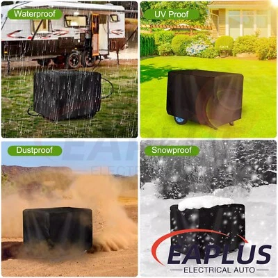 Cubierta de generador universal de alta resistencia 210D impermeable SE ADAPTA A 5000-10000W 20*20*26 pulgadas Foto 1 de 4