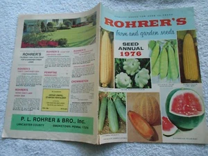 ROHRER'S SEED ANNUAL 1976 (FARM AND GARDEN SEED) CATALOG - Picture 1 of 2