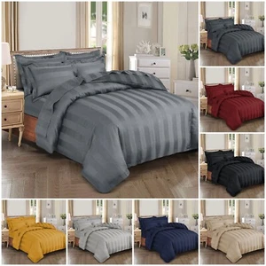 4Piece Duvet Quilt Cover Luxury Reversible Complete Bedding Set Double King Size - Picture 1 of 49