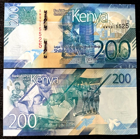 Kenya 200 Shillings 2019 Banknote World Paper Money UNC Currency Bill Note Cover