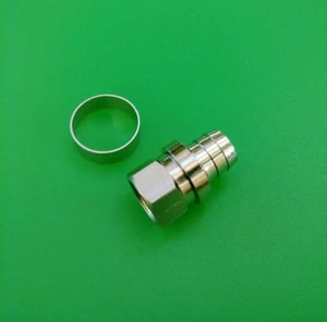 (10 piezas) Conector Crimp-On RG11 tipo F con anillo separado - Vendedor de EE. UU. - Imagen 1 de 2