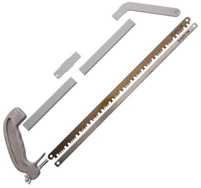 Sierra para llevar Wyoming con hojas de madera y hueso de 181/4" marco de acero inoxidable mango de aluminio Foto 1 de 4