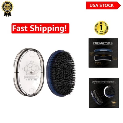 Cepillo de onda de cerdas de jabalí aprobado por Wolfing - Eficaz para peinados largos Foto 1 de 4