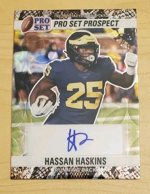 2022 Leaf Pro Set Prospects Autographs Hassan Haskins #90-HH1 Snakes Skin Scope - Image 1 of 2
