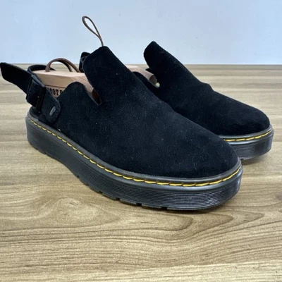 Mules Dr. Doc Marten’s Carlson de gamuza con cordones negros talla 7 para hombre/8 para mujer Foto 1 de 4