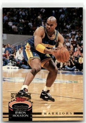 Byron Houston 1992-93 Stadium Club #350 RC Golden State Warriors - Image 1 of 2