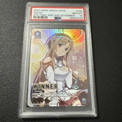 Union Arena Asuna Tournament Winner Promo UEPR/SAO-1-036 PSA 10 - Image 1 of 2