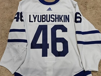 ILYA LYUBUSHKIN 23'24 Toronto Maple Leafs Set 4 w Photomatched Game Worn Jersey - Image 1 of 4