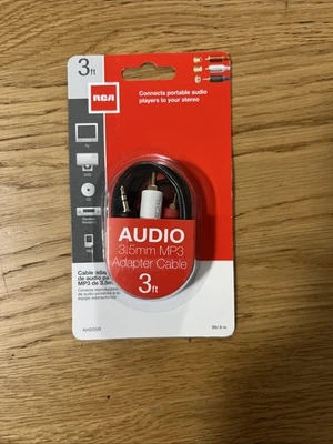 RCA 3ft 3.5mm to Dual RCA Audio Adapter Cable AH205R MP3 Phone Stereo NEW - Image 1 of 2