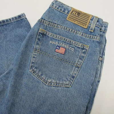 Jeans Ralph Lauren vintage para mujer 14x29 azul mamá logotipo bordado Foto 1 de 4