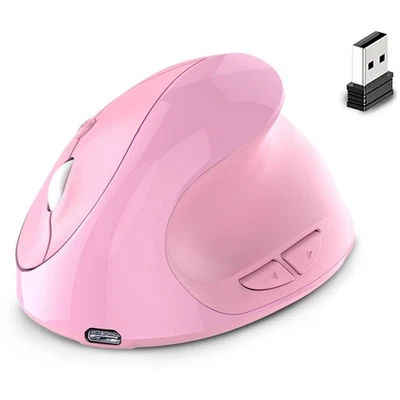 Wiederaufladbare Dual-Mode-Maus, USB 2.4 G, Kabellos + Bluetooth, Vertikale3511 - Bild 1 von 4