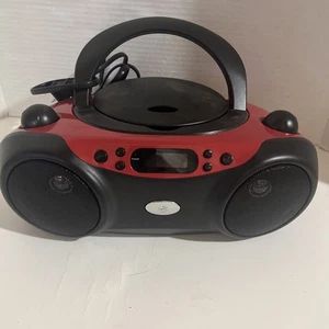 Blackweb Boombox Reproductor de CD Radio FM Altavoz Estéreo Bluetooth Rojo Negro - Imagen 1 de 5