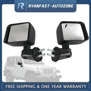 Side View Mirror Set Left Right For Jeep Wrangler 2007-2017 Wrangler JK 2018 - Picture 1 of 21