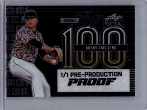 Robby Snelling 2024 Leaf Baseball 1/1 Pre Production Proof - Picture 1 of 1