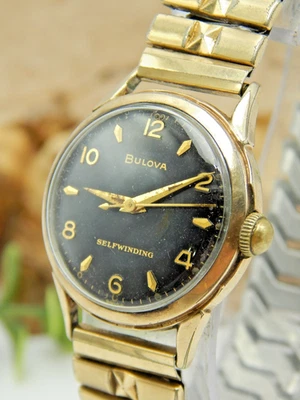 Vintage 1958 Bulova midnight clipper self winding automatic watch 17j 11ACAC - Image 1 of 4