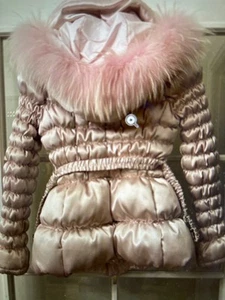 CANZITEX (Italy) puff/ skiing jacket with natural fox fur , size 14 years - Picture 1 of 7