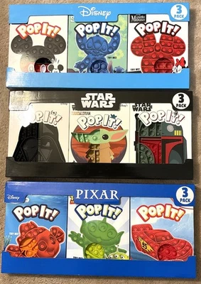 Pop It! Licensed 3-Pack - Choice of Disney / Star Wars / Pixar - Brand New - Image 1 of 4