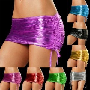 Bequemer Rock Wetlook 1 Stück Clubwear Free Size PU Leder PU Leder Bodycon - Bild 1 von 25