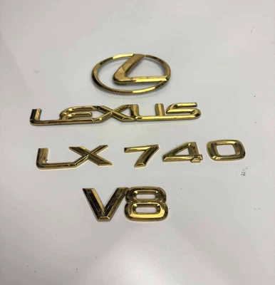 ОРИГИНАЛЬНАЯ ЗОЛОТАЯ ЗАДНЯЯ ЭМБЛЕМА LEXUS LX470! 1998-2003 - Изображение 1 из 4