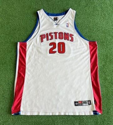Detroit Pistons Basketball Jersey Jon Barry #20 Nike Size 4XL White Authentic 60 - Image 1 of 4