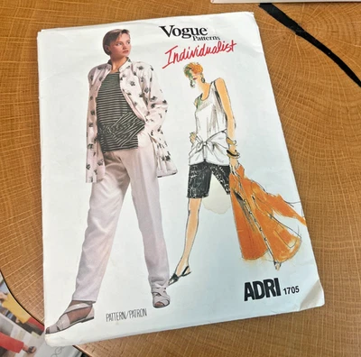 FREE SHIP! 1705 Vogue Patterns Individualist ADRI Size 10 Jacket Shorts Pants To - Image 1 of 2