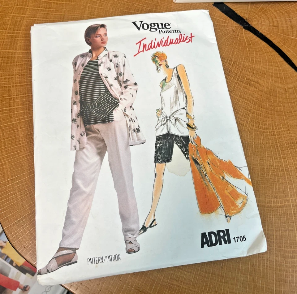FREE SHIP! 1705 Vogue Patterns Individualist ADRI Size 10 Jacket Shorts Pants To - Image 1 of 2