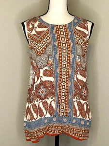 Christian Siriano Sleeveless Multicolor Shirt Button Back NWT Small - Picture 1 of 8