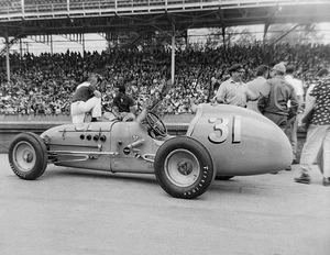 1952 Indy 500 Race Car #31 Offenhauser Champ Car • Original Trackside Negative - Bild 1 von 2