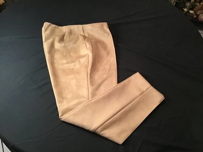 Pantalones Anne Klein para mujer XL marrón imitación gamuza tiro medio pantalones al tobillo nuevos con etiquetas Foto 1 de 3