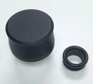 Hot Rod Black Billet Round Smooth Valve Cover Breather W/ Grommet - Picture 1 of 2