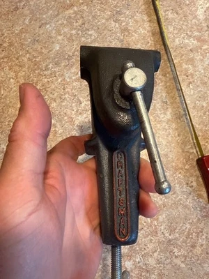 "Tornillo de banco con abrazadera vintage CRAFTSMAN 5247-2 funcionando excelente forma mandíbulas de 2,5""" Foto 1 de 4