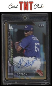 Autógrafos de algodón Bowman Chrome #BSU-JC Jharel 2016 refractor dorado #/50 - Imagen 1 de 2