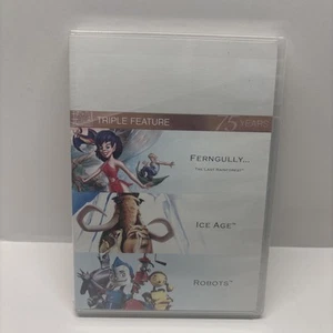 ICE AGE / ROBOTS / FERNGULLY - TRIPLE FEATURE DVD (1992, 2002, 2005) - Picture 1 of 2