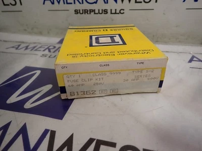 New in box Square D 9999S2 9999 S-2 Fuse Clip Kit 60 amp 250 volt 30 amp 600v - Image 1 of 3
