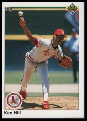 KEN HILL ST. LOUIS CARDINALS 1990 UPPER DECK BASEBALL CARD #336 - Image 1 of 2
