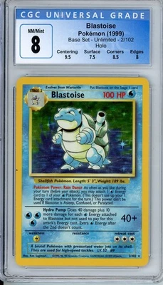 1999 POKEMON BASE SET #2 BLASTOISE HOLO CGC 8 - Image 1 of 2
