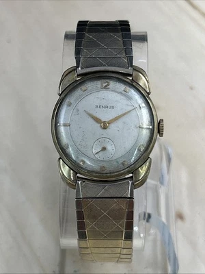 Reloj manual Benrus modelo BB14 Cal.900 17 joyas suizo 10k RGP para hombre años 50 - funciona Foto 1 de 4