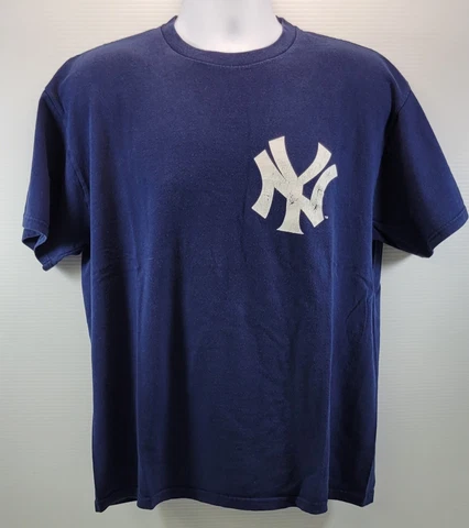 D) Majestic Mariano Rivera New York Yankees #42 Jersey Shirt Navy Blue Large Cover