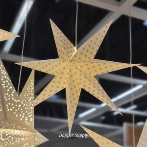 IKEA STRALA Lamp Shade Pendant or Table Lamp Grey Snowflakes 28" New 2024 - Picture 1 of 6