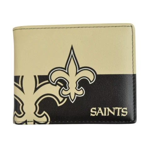 Brand New NFL New Orleans Saints Men Women Synthetic Leather Bi-Fold Wallet Cover