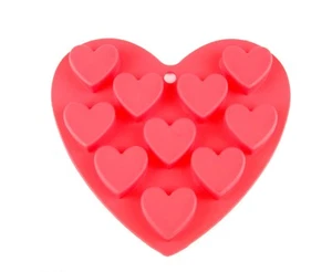 Silikon Herz Backform Pralinenform Backformen Schokolade Pralinen Eiswürfel Rot - Bild 1 von 3